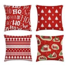 Imagem de Kit 4 capas de almofadas de natal 40x40
