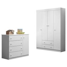 Imagem de Jogo de Quarto Infantil Helena com Guarda Roupa e Cômoda - Phoenix Baby