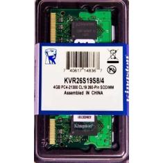 Imagem de Memória RAM 4GB Kingston DDR4 SO-DIMM 2666MHz KVR26S19S8/4 - Rhos