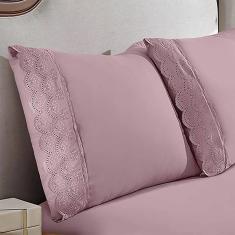 Imagem de Jogo De Cama Sonata King Com Renda 3 Peças 193x203x40cm - Buettner