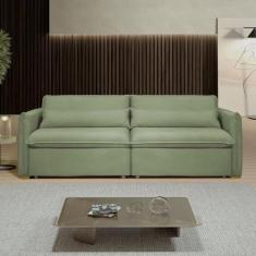 Imagem de Sofá Cama Retrátil e Reclinável Aurora Verde