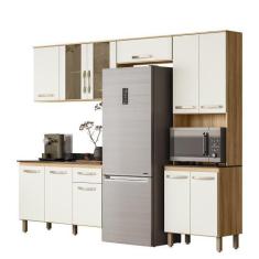 Imagem de Armario De Cozinha Com Balcão Fit Com 11 Portas E 1 Gaveta - Nicioli