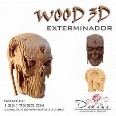 Imagem de Quebra Cabeças 3D Exterminador Busto Mdf 3mm Natural Darama
