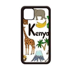 Imagem de Kenya Landscap Animals Bandeira nacional para iPhone 12 Pro Max Capa para Apple Mini Mobile Case