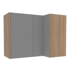Imagem de Armário de Cozinha Modulado Campanele Canto Reto c/ 2 Portas 90cm Castanho/Cinza - Politorno