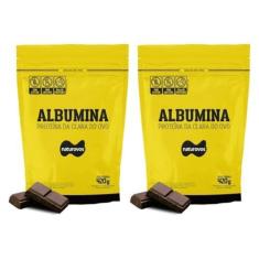 Imagem de Kit 2x Albumina Naturovos 420g Sabor Chocolate