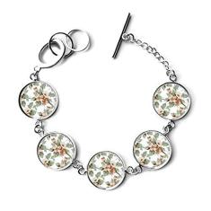 Imagem de DIYthinker Elegante pulseira decorativa com flores de ratã