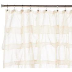 Imagem de Cortina de chuveiro Carned Home Fashions Carmen com babados de voal triturado
