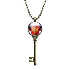 Imagem de DIYthinker Colar com emblema nacional da Rússia com corrente enfeitada