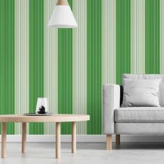 Imagem de Papel de Parede Adesivo Listrado Verde N03039 Rolo 0,58x3M