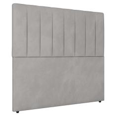Imagem de Cabeceira Cama Box Casal Ivana 140cm Veludo Prata - Desk Design