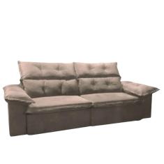 Imagem de Sofá Retrátil Reclinável Velar 3 Lugares Veludo Cinza 260cm Megasul