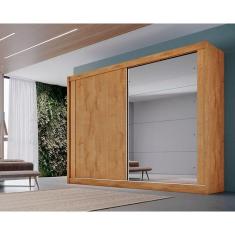 Imagem de Guarda Roupa Casal 2 Portas (1 c/ Espelho) e 4 Gavetas Creta Flex Peroba/Peroba ou Off White - Europa