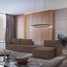 Imagem de Sofá Modulado Amsterdã 4 Lugares Tecido Bouclê