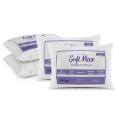 Imagem de Kit 04 Travesseiros Micropercal 400 Fios Fibra Siliconizada 50x70cm La