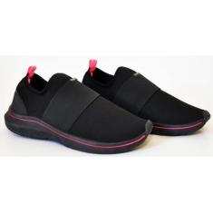 Imagem de Tênis Calce Fácil Preto Ultraconforto Esport Elástico Addis Modar Vans