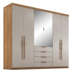 Imagem de Guarda Roupa Casal Giardino 6 Portas 4 Gavetas Com Espelho - Demóbile