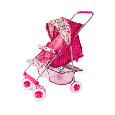 Imagem de Carrinho De Boneca Bebe Reborn Luxo Milano De Ferro Rosa