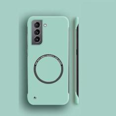 Imagem de Capa de telefone magnética sem moldura de pc duro para samsung galaxy s23 s22 s21 s20 fe s10 nota 20 ultra 10 plus capa fina fosca, hortelã, para s10