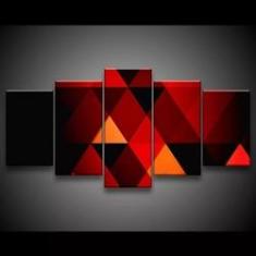 Imagem de Quadro Decorativo 129x63 Sala Abstrato Geométrico  1