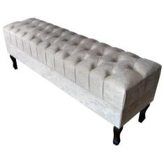 Imagem de Recamier Bege Luiz Xv 120 X 40 Suede Amassado - Rbl