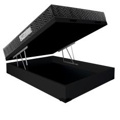 Imagem de Cama Box Baú Casal Colchão Prime Gold D33 Acolchões + Box Sintético 61x138x188 Preto
