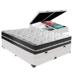 Imagem de Cama + Box Com Bau Queen Classic Anjos Cor:branco