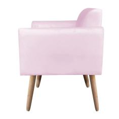 Imagem de Namoradeira Marisa Suede Rosa Bebê Pés Palito Natural