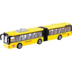 Imagem de Miniatura Ônibus Articulado Com Som E Luz E Fricção 6166 - Dm Toys