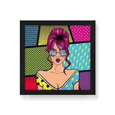 Imagem de Arte Maníacos Quadro Decorativo PWR GRL Pop Art - 50x50cm (Moldura em laca )