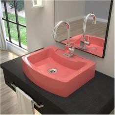 Imagem de Kit Cuba RT41 com Torneira Luxo 1195 Metal e Válvula 1 Polegada e Sifão Pvc e Flexível Compace 