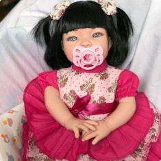 Imagem de Boneca Bebê Tipo Reborn Realista - Kit Acessórios - Kaydora Brinquedos Cod:004