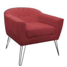 Imagem de Poltrona Decorativa Jolly Pés Aramado Suede  - DS Estofados