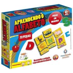 Imagem de Alfabeto Para Aprender Em 72 Peças De Madeira - 1128 - Algazarra