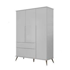 Imagem de Guarda Roupa Retro Mariana 3 Portas Cinza - Fbaby - Phoenix Baby