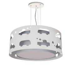 Imagem de Lustre Infantil Pendente Recorte Carrinhos 50X16  