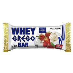 Imagem de Nutrata Whey Grego Bar (40G) - Sabor Morango Com Chantilly