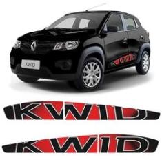 Imagem de Kit Faixa Renault Kwid Adesivo Lateral Portas Decorativo