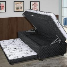 Imagem de Cama Box Ba  Solteiro Conjugado Molas Solteiro Com Auxiliar 0