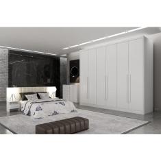 Imagem de Guarda Roupa Casal 6 Portas 8 Gavetas - Maldivas-Branco - Móveis Novo Horizonte