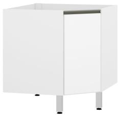 Imagem de Balcão de Cozinha sem Tampo Canto Diagonal 1 Porta Pérola Luciane Móveis