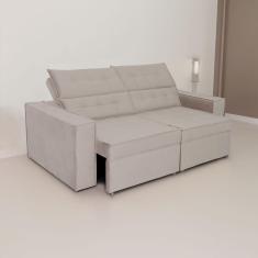 Imagem de Sofá Austrália 2,50m 4 Lugares Retrátil E Reclinável D35 - Avelã