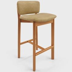 Imagem de Banqueta Alta Para Cozinha Sala de Jantar Bar Dara L02 Couríssimo Fendi - Lyam Decor