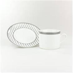 Imagem de Xícara Chá Com Pires 200 ml Porcelana Schmidt - Dec. Aline