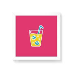 Imagem de Arte Maníacos Quadro Decorativo Bebida Suco - 30x30cm (Moldura em laca )