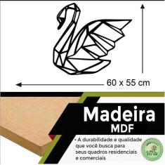 Imagem de Quadro Decorativo Adorno Cisne 3Mm Vazado - Mdf
