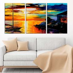 Imagem de Conjunto De Telas Decorativas Barco A Vela