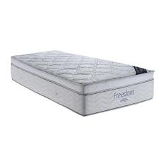 Imagem de Colchão Freedom Solteiro (88x188x32) - Mola Superpocket, Pillow Top, Espuma Viscoelástica Ortobom