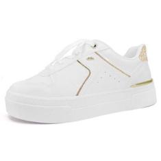 Imagem de Tenis Feminino Couro Casual Brilho Flatform Dakota G7009-Feminino