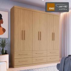 Imagem de Guarda-Roupa Casal Édez Serena, 6 Portas, Cedro - EDEZ